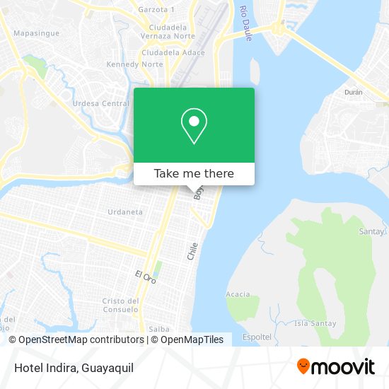 Hotel Indira map