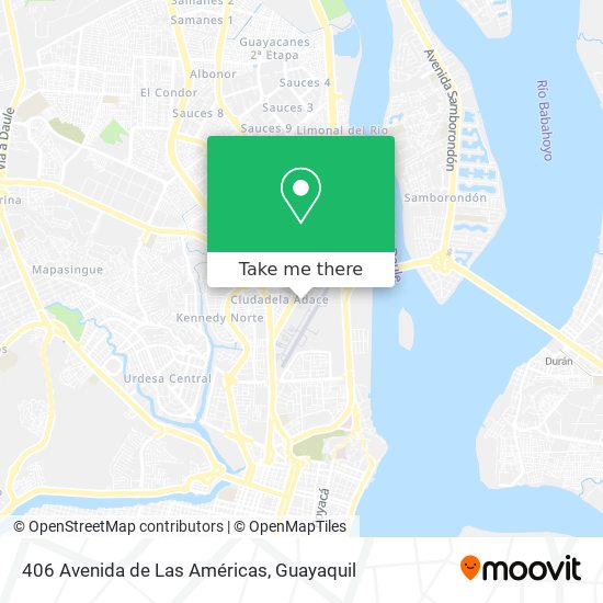 Mapa de 406 Avenida de Las Américas