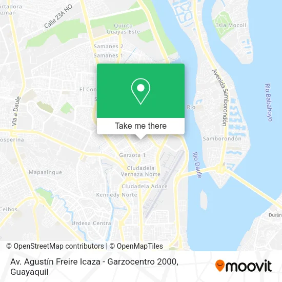 Av. Agustín Freire Icaza - Garzocentro 2000 map