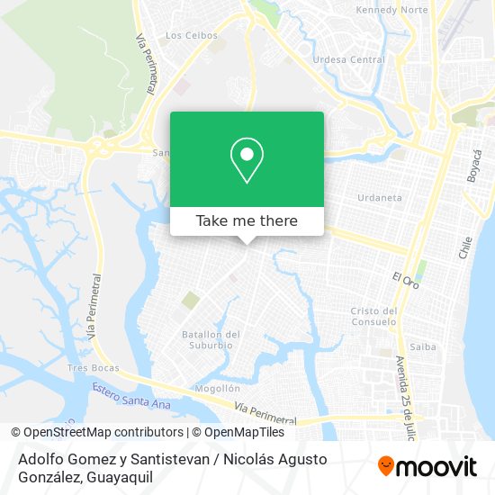 Adolfo Gomez y Santistevan / Nicolás Agusto González map