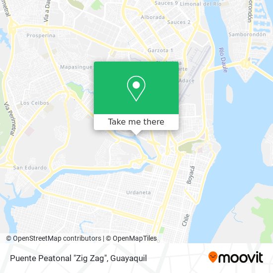 Mapa de Puente Peatonal "Zig Zag"
