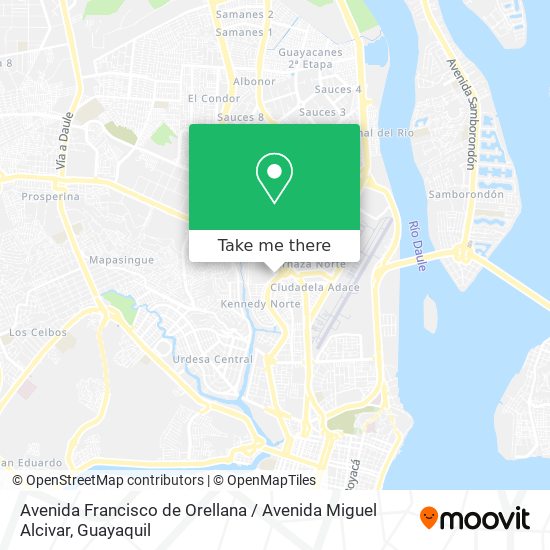 Mapa de Avenida Francisco de Orellana / Avenida Miguel Alcivar
