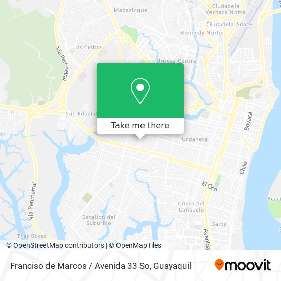 Mapa de Franciso de Marcos / Avenida 33 So