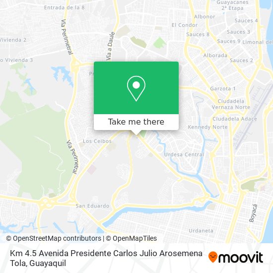 Mapa de Km 4.5 Avenida Presidente Carlos Julio Arosemena Tola