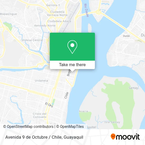 Avenida 9 de Octubre / Chile map