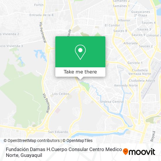 Fundación Damas H.Cuerpo Consular Centro Medico Norte map