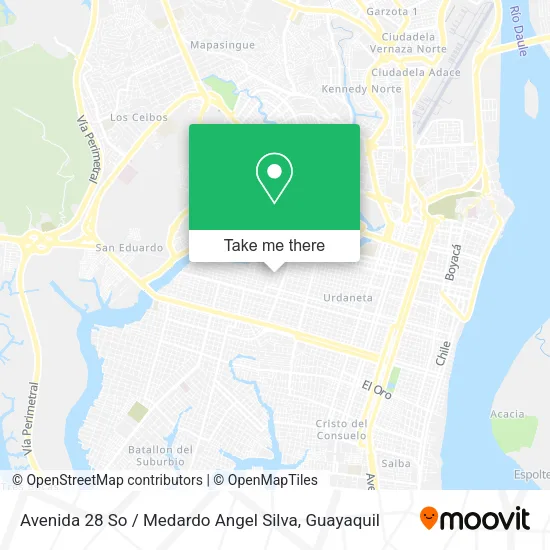 Avenida 28 So / Medardo Angel Silva map