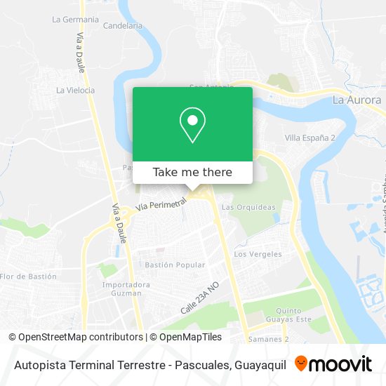 Autopista Terminal Terrestre - Pascuales map