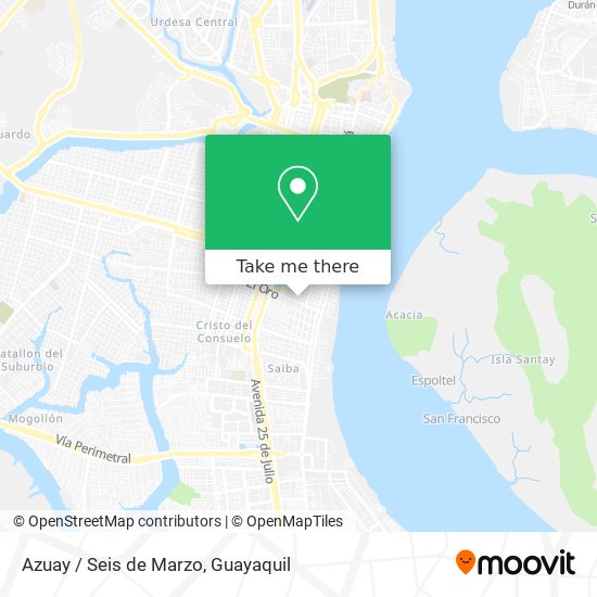 Mapa de Azuay / Seis de Marzo