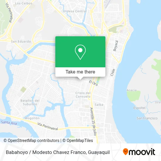 Babahoyo / Modesto Chavez Franco map