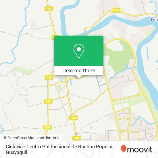 Ciclovia - Centro Polifuncional de Bastión Popular map