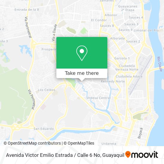 Mapa de Avenida Victor Emilio Estrada / Calle 6 No