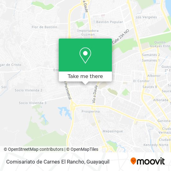 Comisariato de Carnes El Rancho map