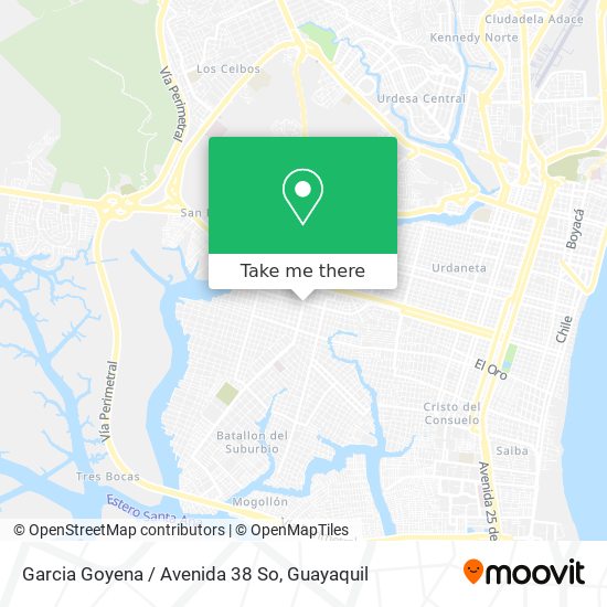 Mapa de Garcia Goyena / Avenida 38 So