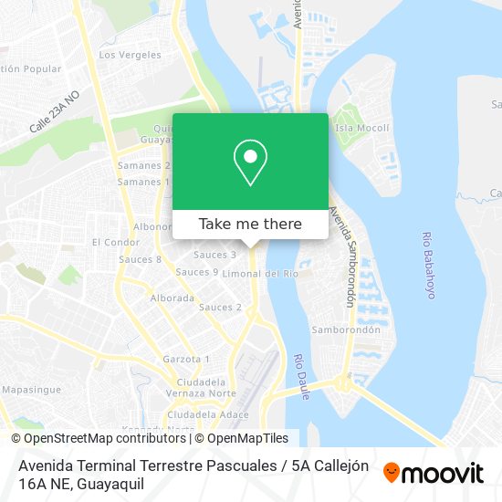 Avenida Terminal Terrestre Pascuales / 5A Callejón 16A NE map