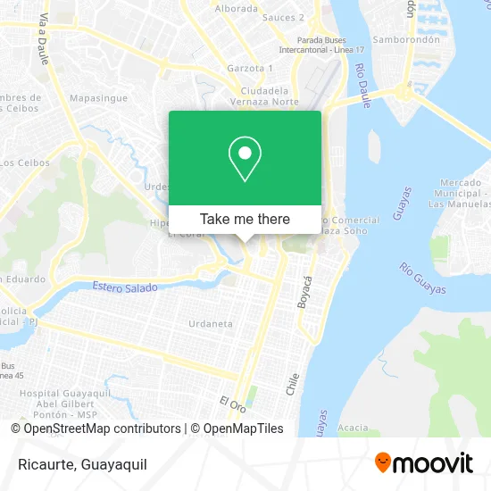 Ricaurte map