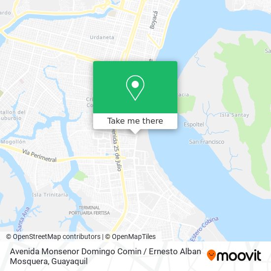 Avenida Monsenor Domingo Comin / Ernesto Alban Mosquera map