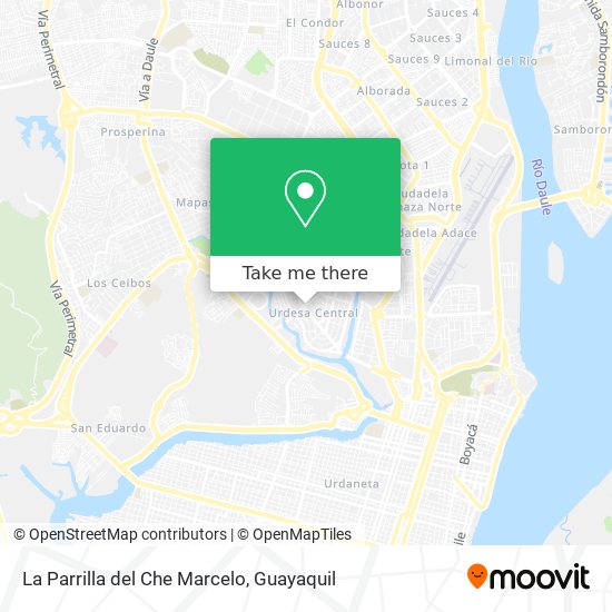 Mapa de La Parrilla del Che Marcelo
