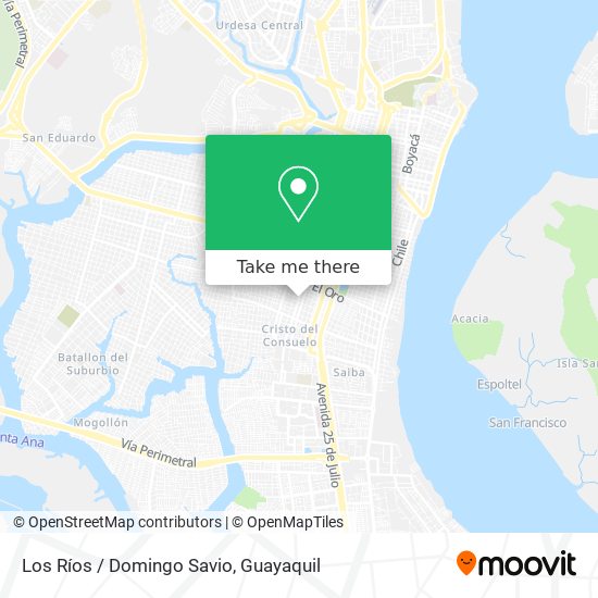 Los Ríos / Domingo Savio map