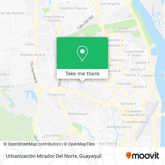 Urbanización Mirador Del Norte map