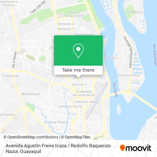 Avenida Agustín Freire Icaza / Rodolfo Baquerizo Nazur map