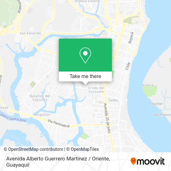 Avenida Alberto Guerrero Martinez / Oriente map