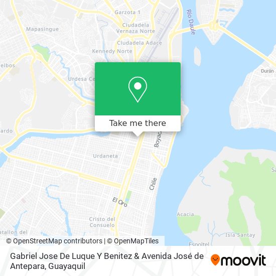 Mapa de Gabriel Jose De Luque Y Benitez & Avenida José de Antepara