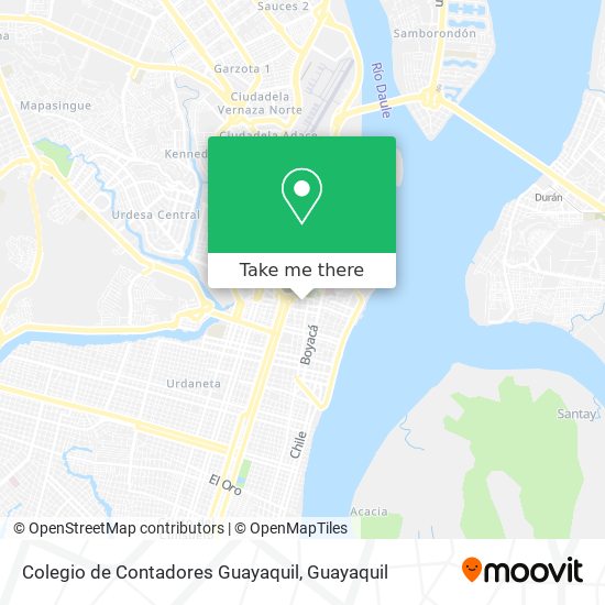 Mapa de Colegio de Contadores Guayaquil