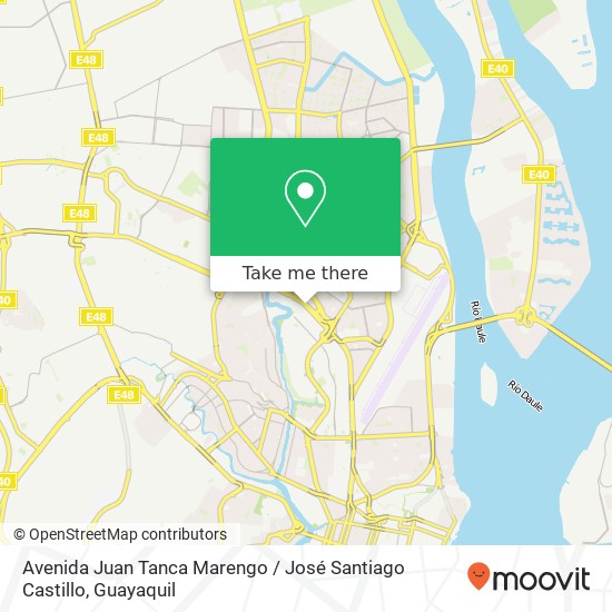 Mapa de Avenida Juan Tanca Marengo / José Santiago Castillo