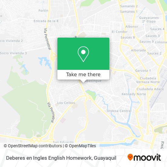 Deberes en Ingles English Homework map