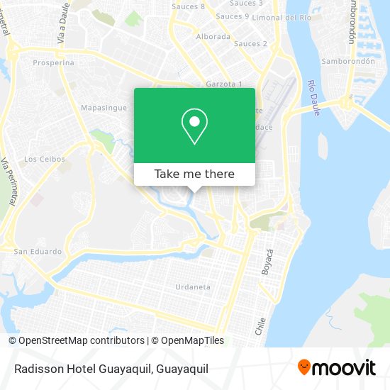 Radisson Hotel Guayaquil map