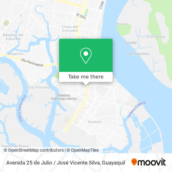 Mapa de Avenida 25 de Julio / José Vicente Silva