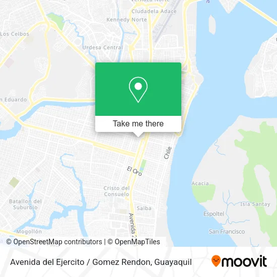 Avenida del Ejercito / Gomez Rendon map