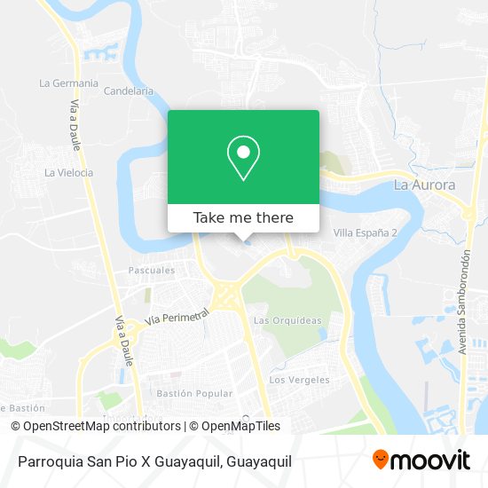 Mapa de Parroquia San Pio X Guayaquil