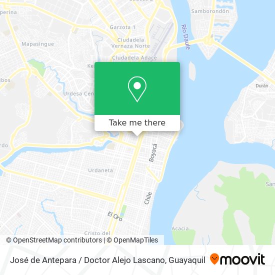 José de Antepara / Doctor Alejo Lascano map