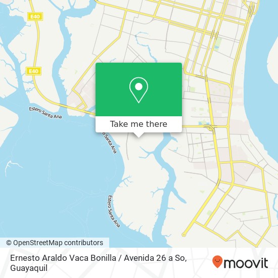 Ernesto Araldo Vaca Bonilla / Avenida 26 a So map