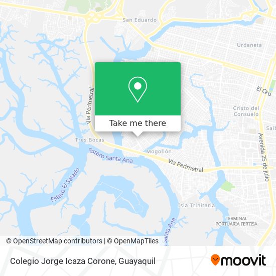 Colegio Jorge Icaza Corone map