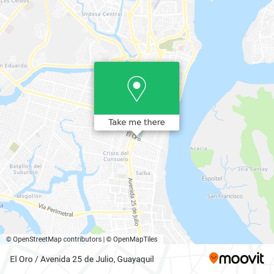 Mapa de El Oro / Avenida 25 de Julio