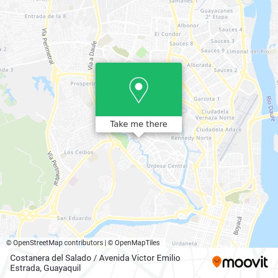 Costanera del Salado / Avenida Victor Emilio Estrada map