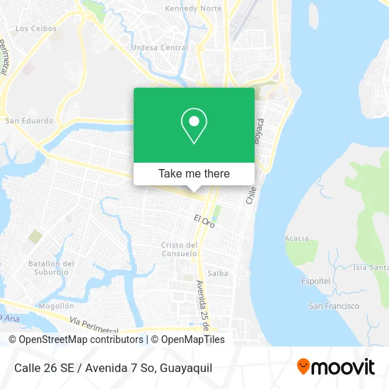 Calle 26 SE / Avenida 7 So map