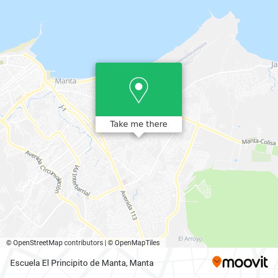 Escuela El Principito de Manta map