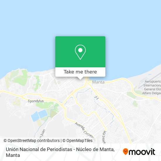 Mapa de Unión Nacional de Periodistas - Núcleo de Manta