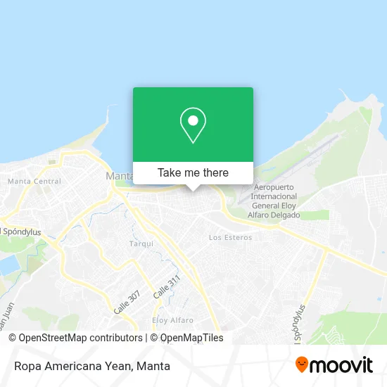 Ropa Americana Yean map
