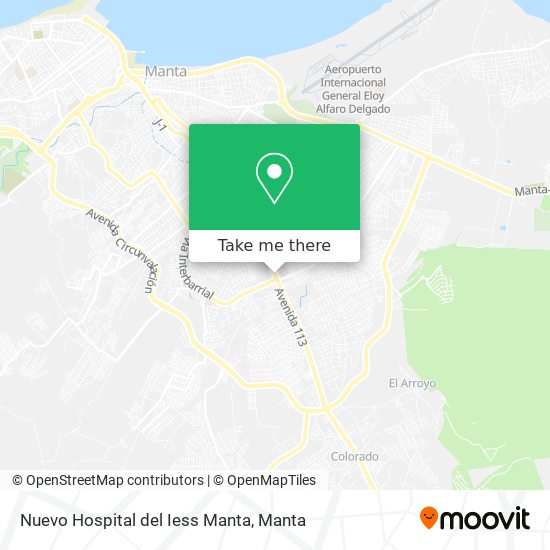 Mapa de Nuevo Hospital del Iess Manta