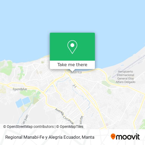 Regional Manabí-Fe y Alegría Ecuador map