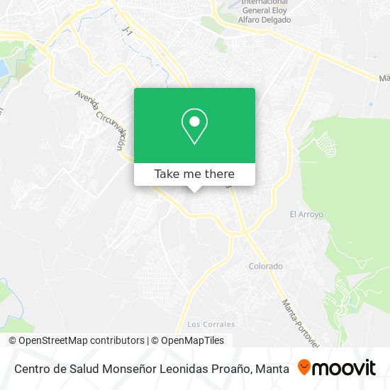 Mapa de Centro de Salud Monseñor Leonidas Proaño