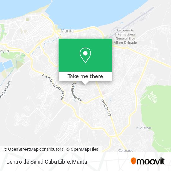 Mapa de Centro de Salud Cuba Libre