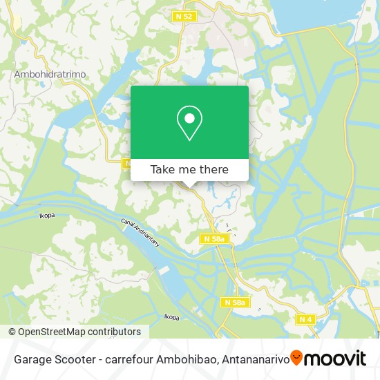 Garage Scooter - carrefour Ambohibao map