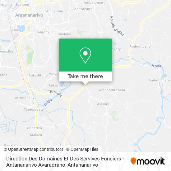 Direction Des Domaines Et Des Servives Fonciers - Antananarivo Avaradrano map