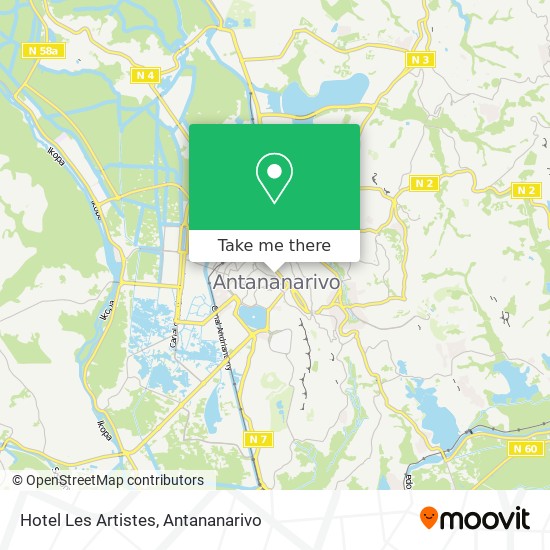Hotel Les Artistes map